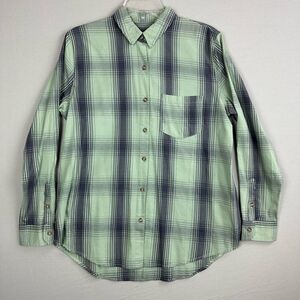 Universal Thread Women’s Button Front Shirt Large Green Plaid